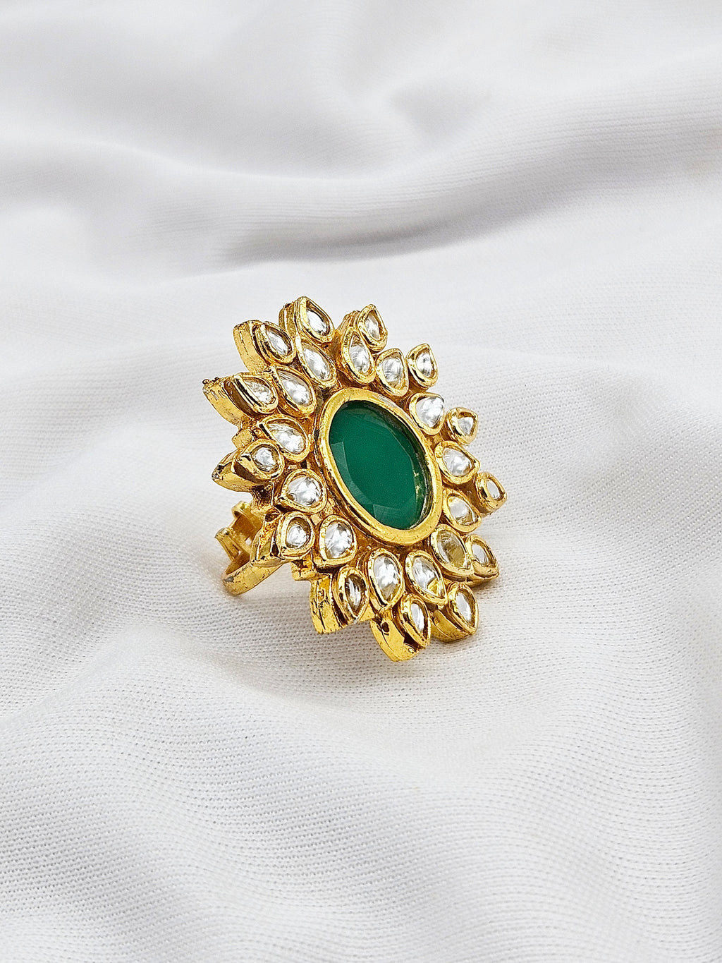 Lalithaa demifine bridal Kundan Ring 005