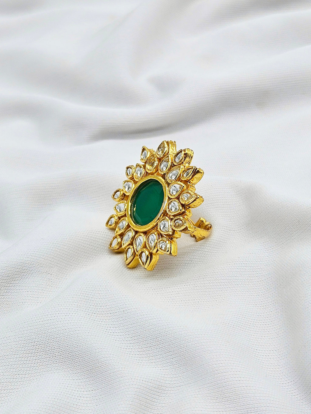 Lalithaa demifine bridal Kundan Ring 005
