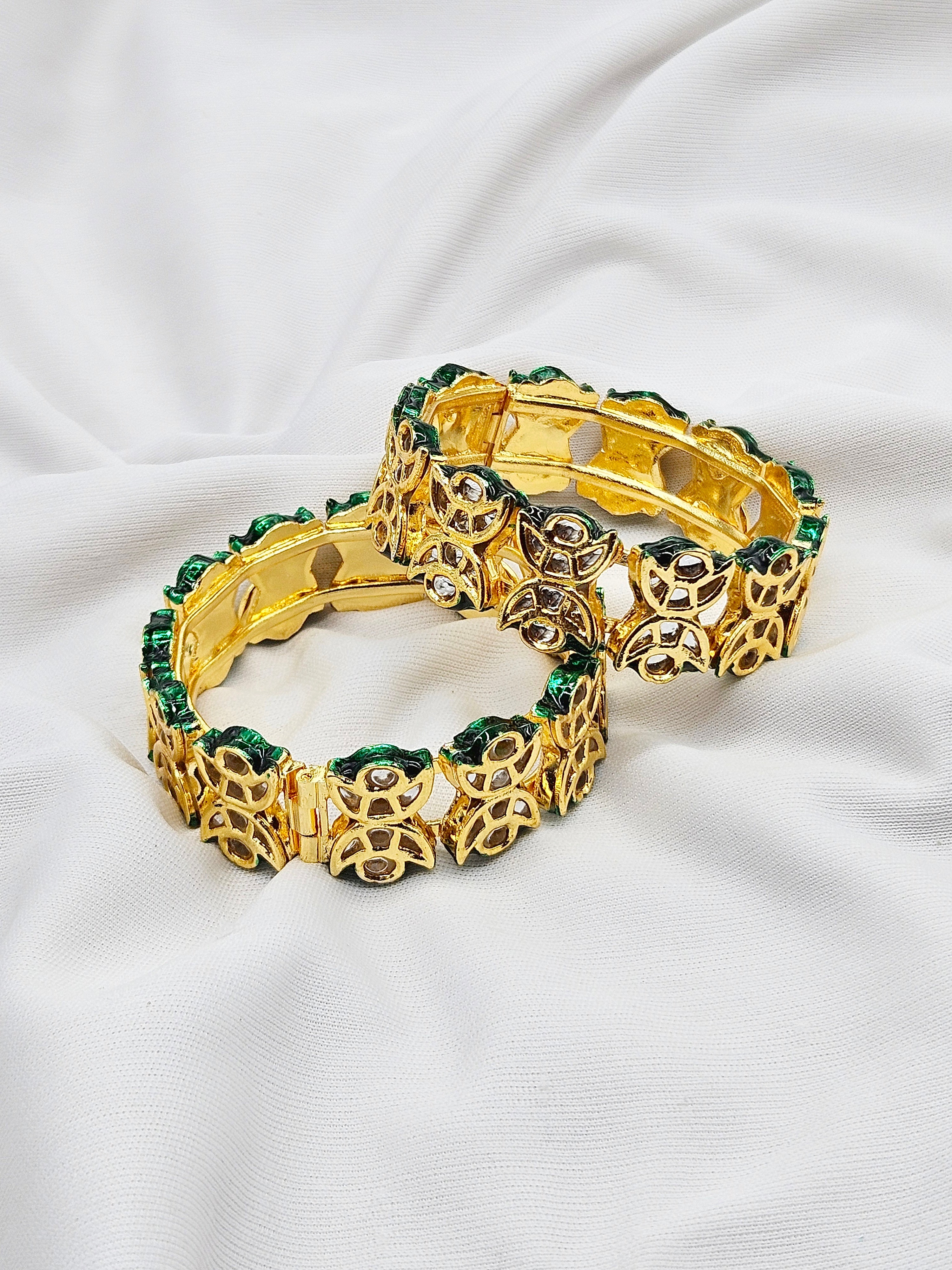 Indrani Demifine Kundan Openable Bangle