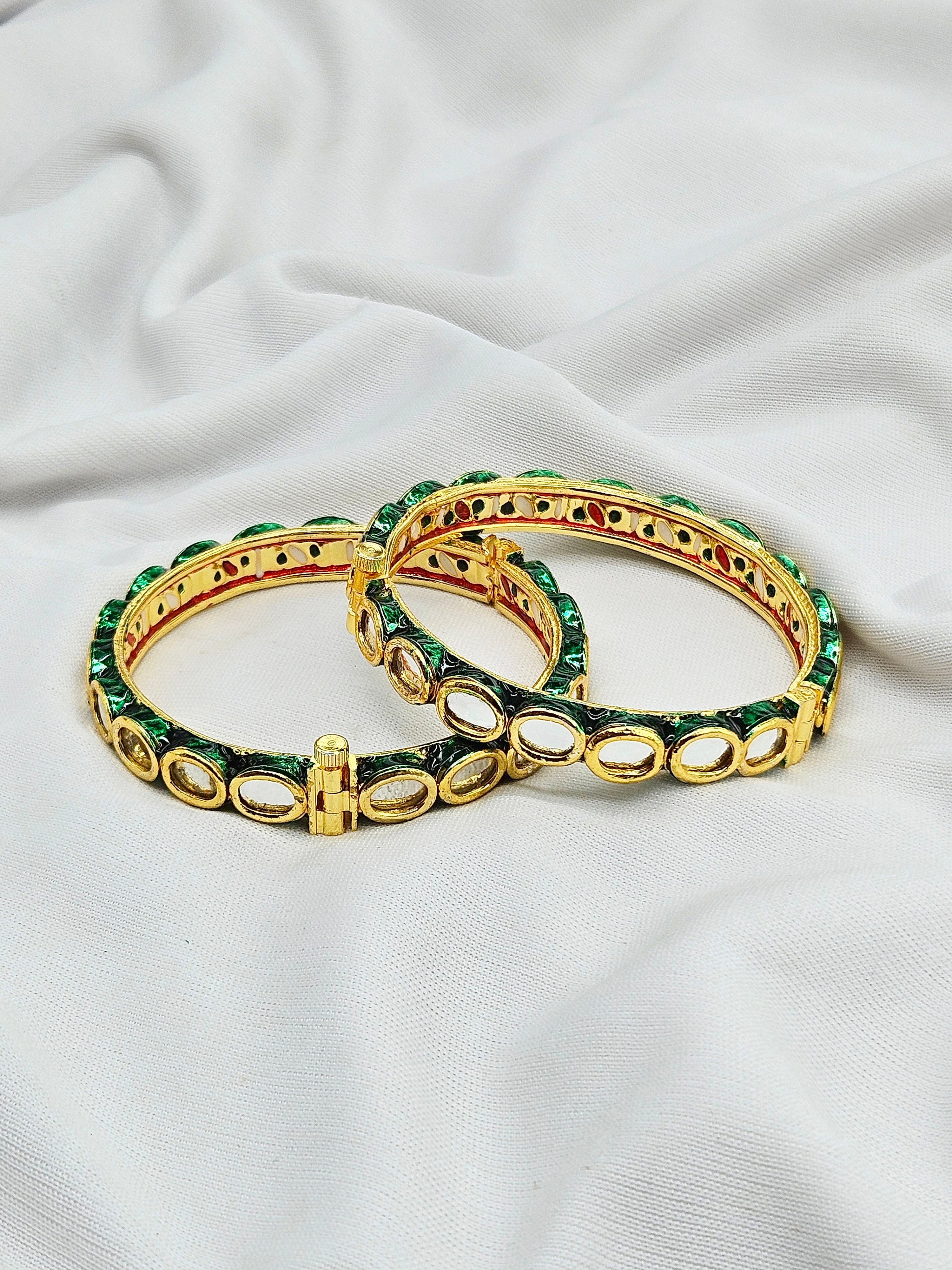 Torres Demifine Kundan Openable Bangles
