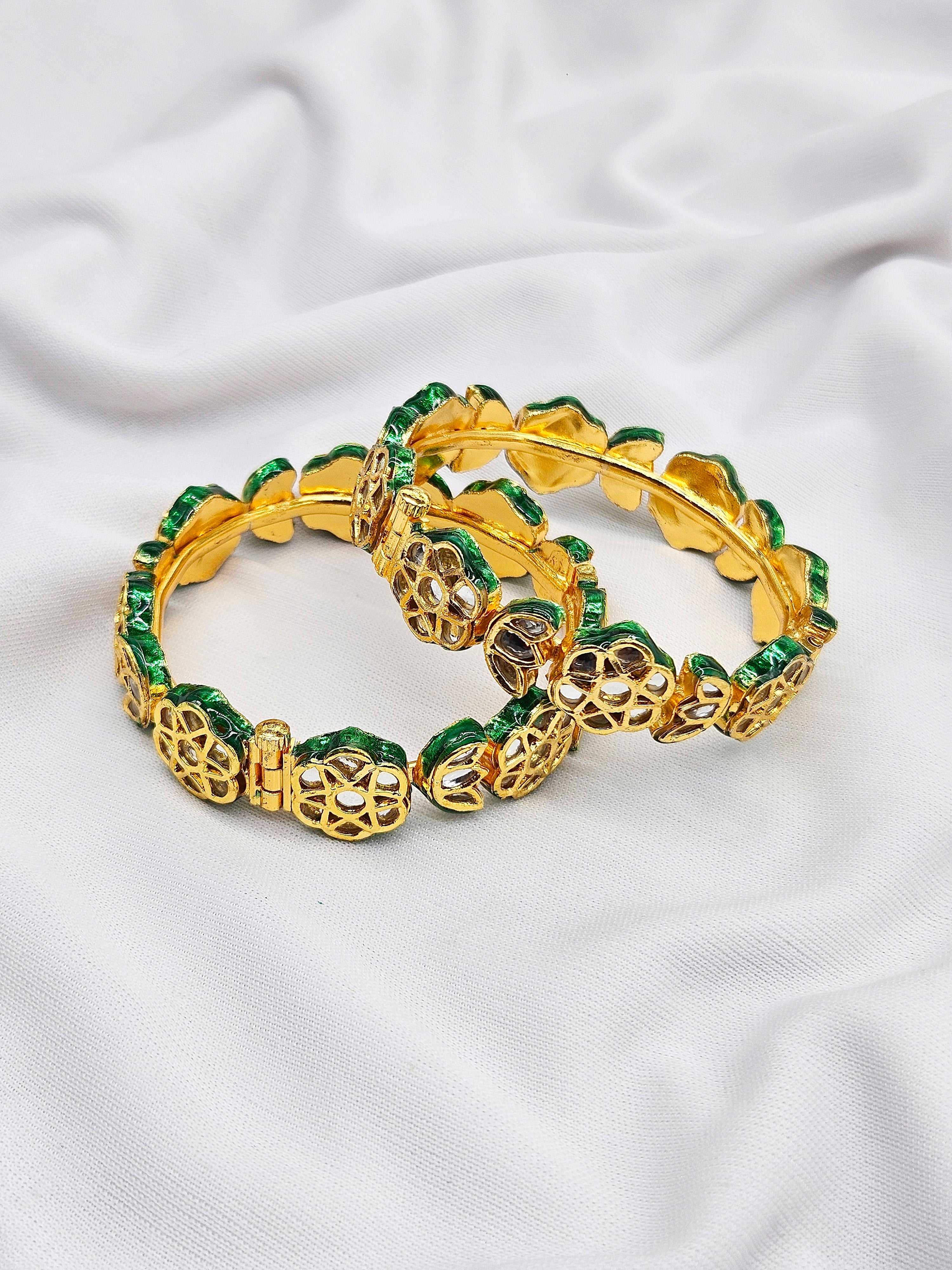 Indrani Demifine Kundan Openable Bangle
