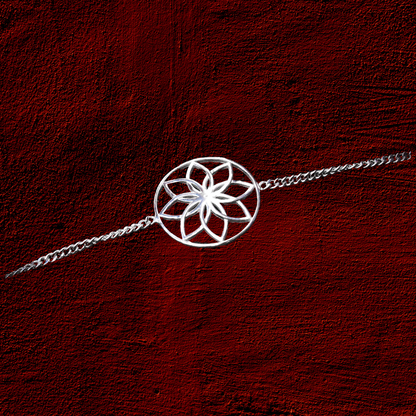 FLOWER 925 SILVER RAKHI