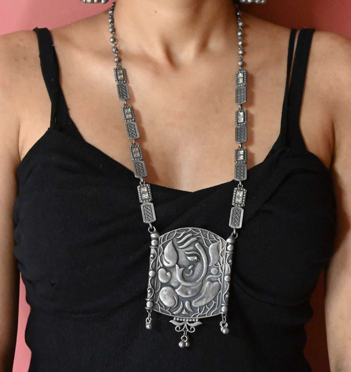 SANAZ OXIDISED NECKLACE SET