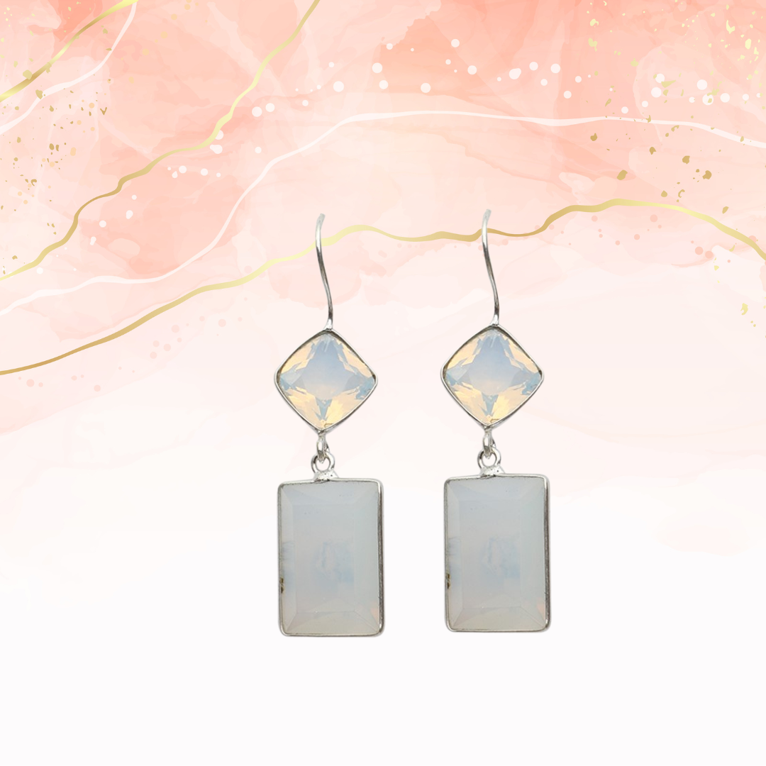 Square drop earings