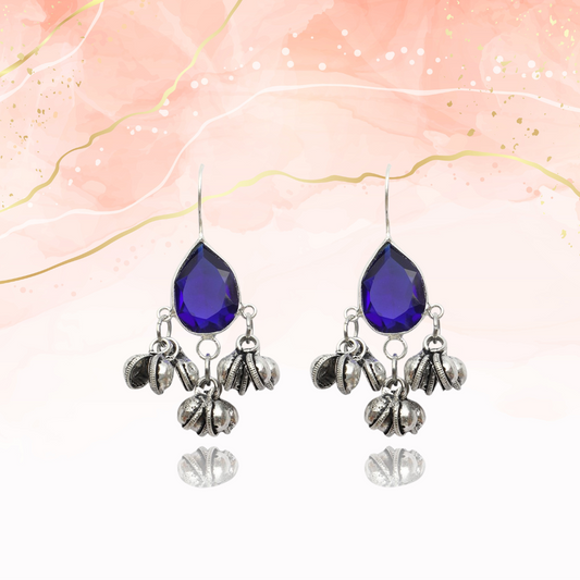 Blue stone earings