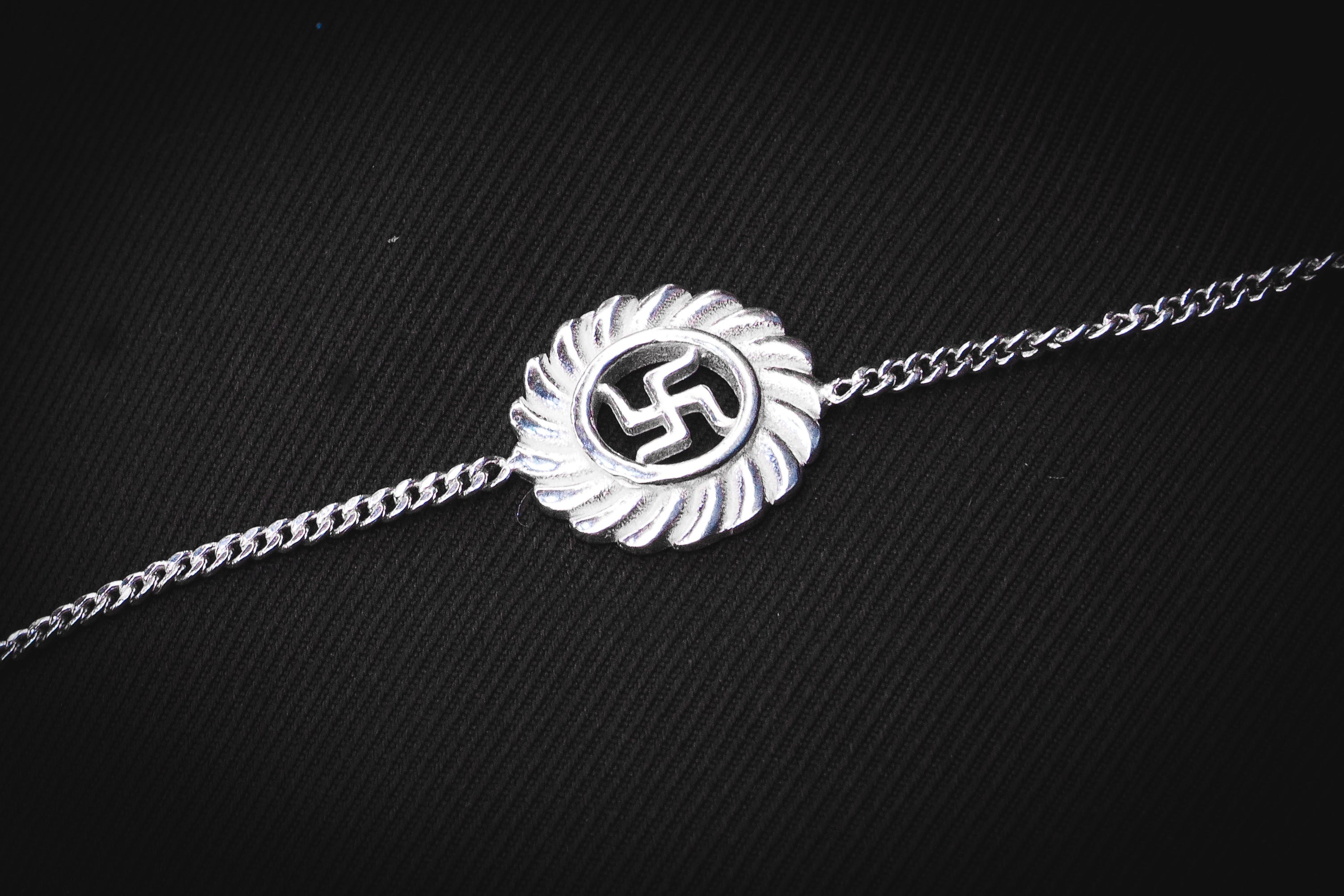 Swastik 925 Silver Bracelet