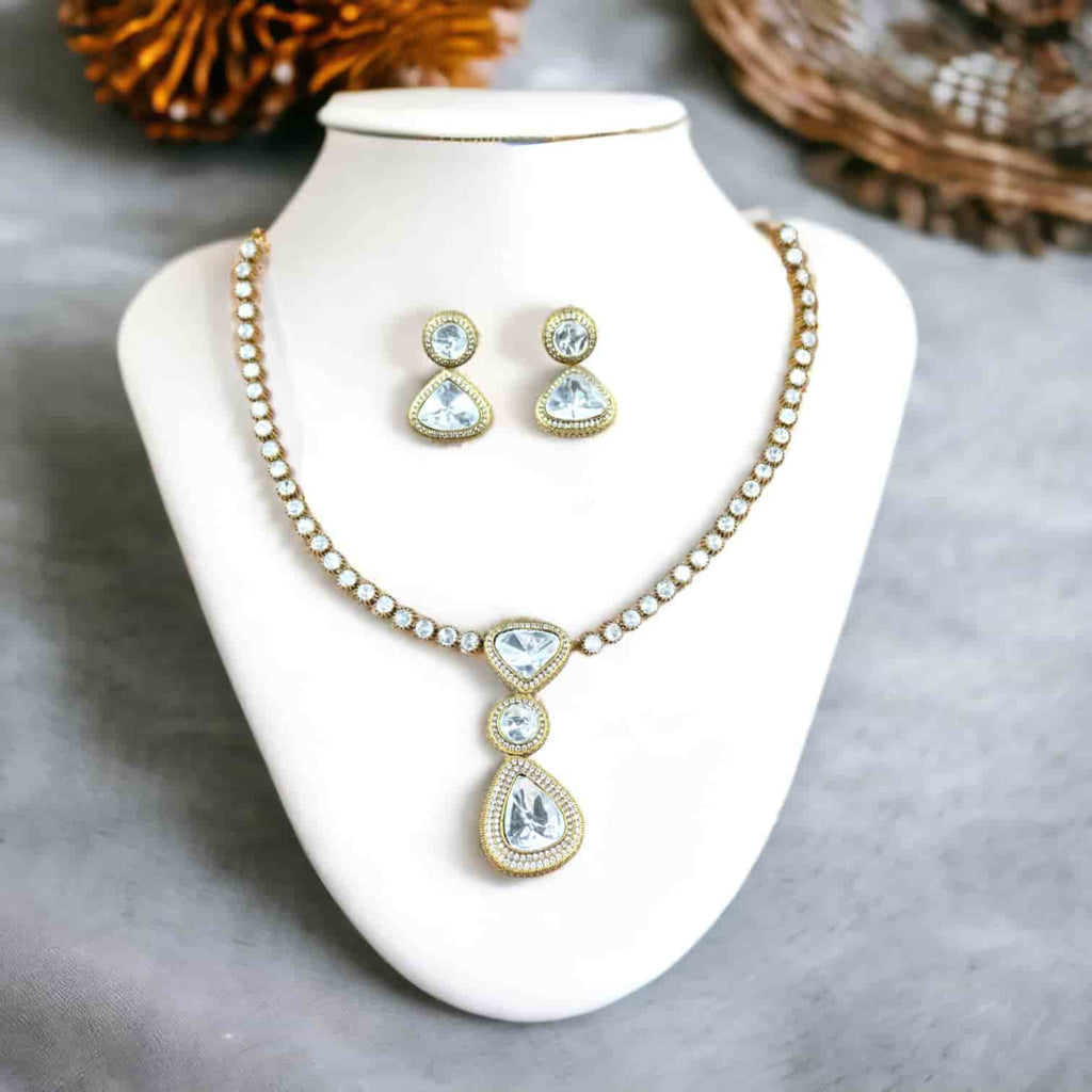 BIG POLKI PENDANT SET