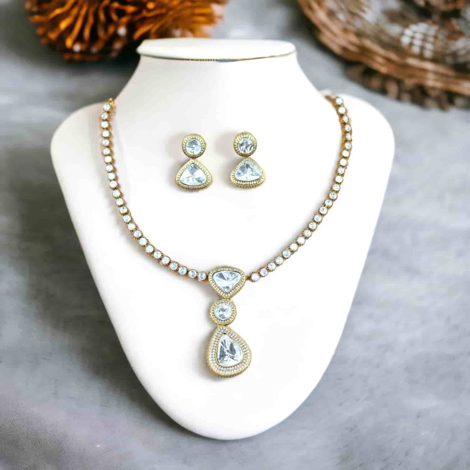 BIG POLKI PENDANT SET