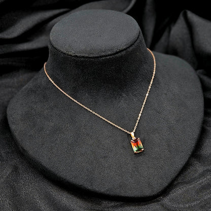 red garnet charm chain Western Pendant Set