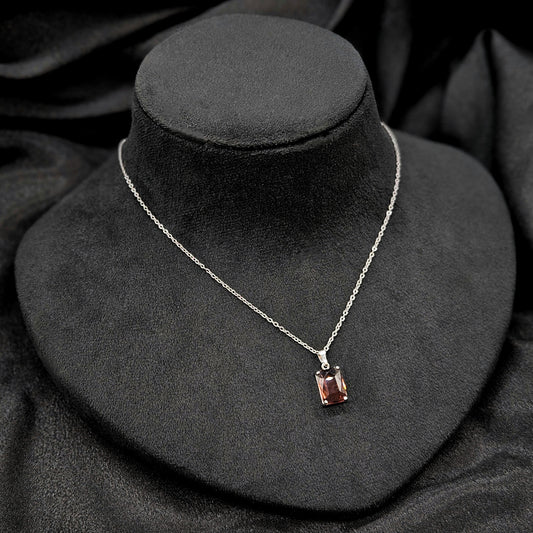 brown charm with silver chain Western Pendant Set