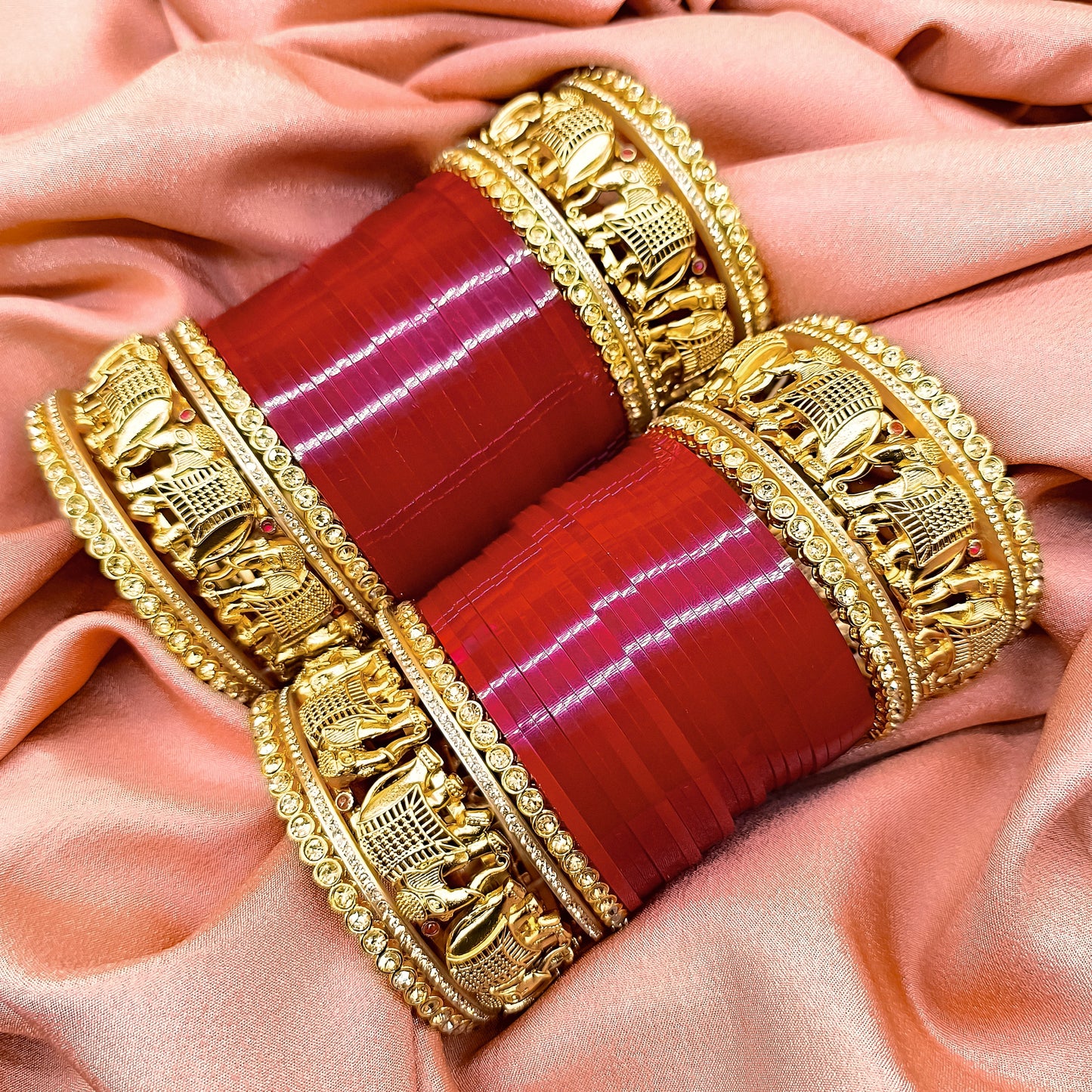 elephant motive chura for bride by kavipushp