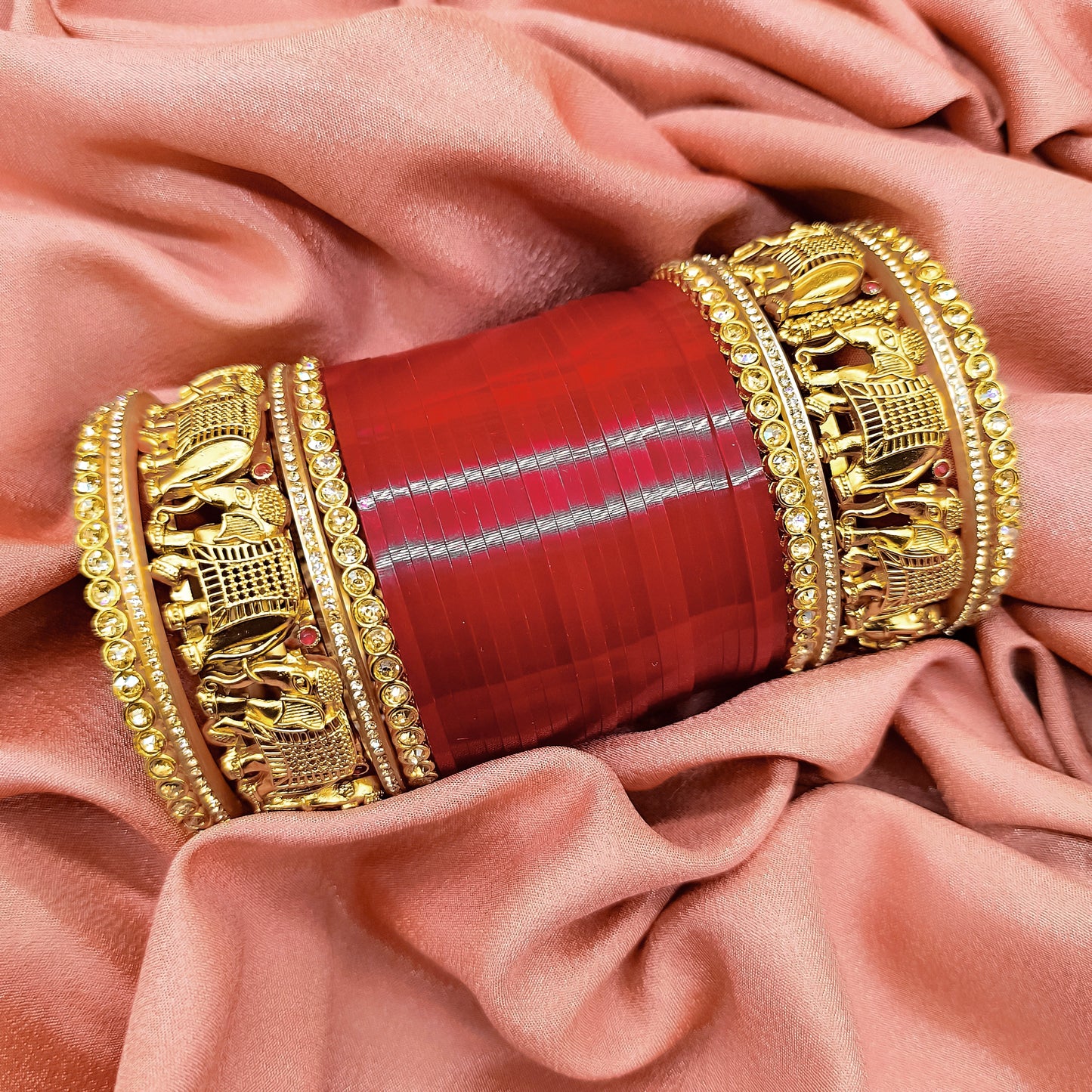 elephant motive chura for bride by kavipushp