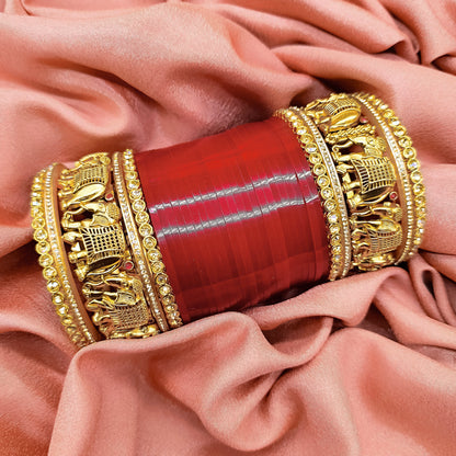 elephant motive chura for bride by kavipushp