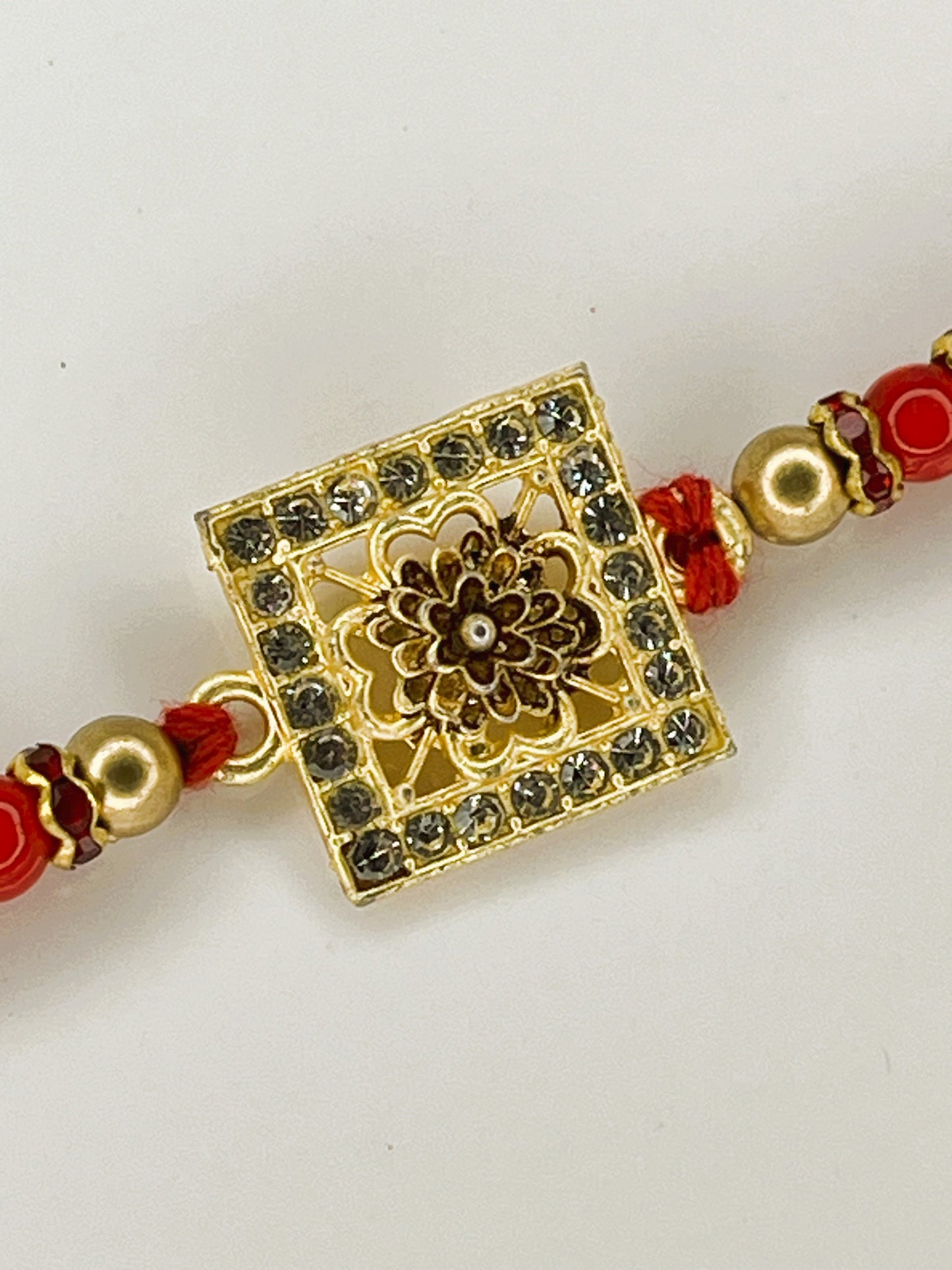 SQUARE FLORAL RAKHI