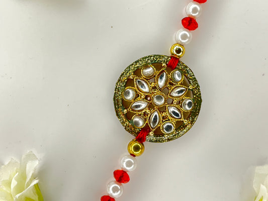 ROUND KUNDAN RAKHI