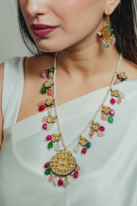 NAVYA LONG PENDANT MULTI NECKLACE