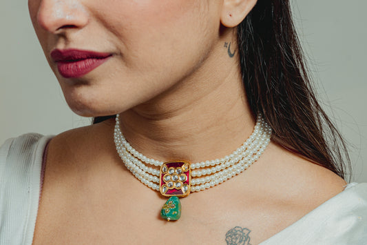 NAVYA MEROON MEENA CHOKER