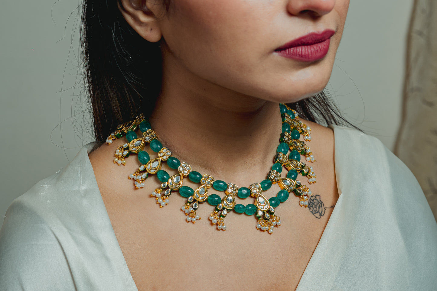 NAVYA GREEN RANI NECKLACE