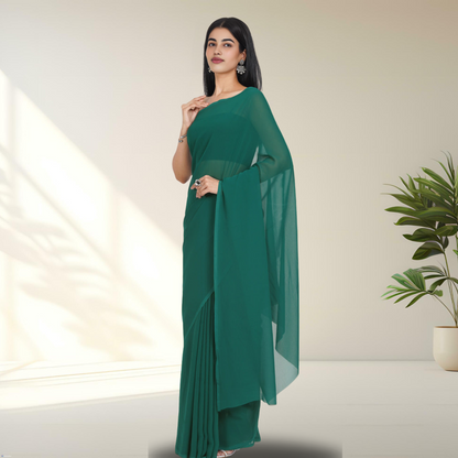 RAMA GREEN GEORGETTE SAREE