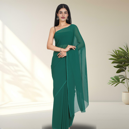 RAMA GREEN GEORGETTE SAREE