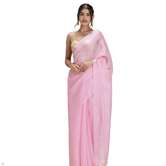 BABY PINK GEORGETTE SAREE