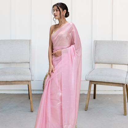 BABY PINK GEORGETTE SAREE