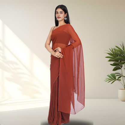 RED GEORGETTE SAREE