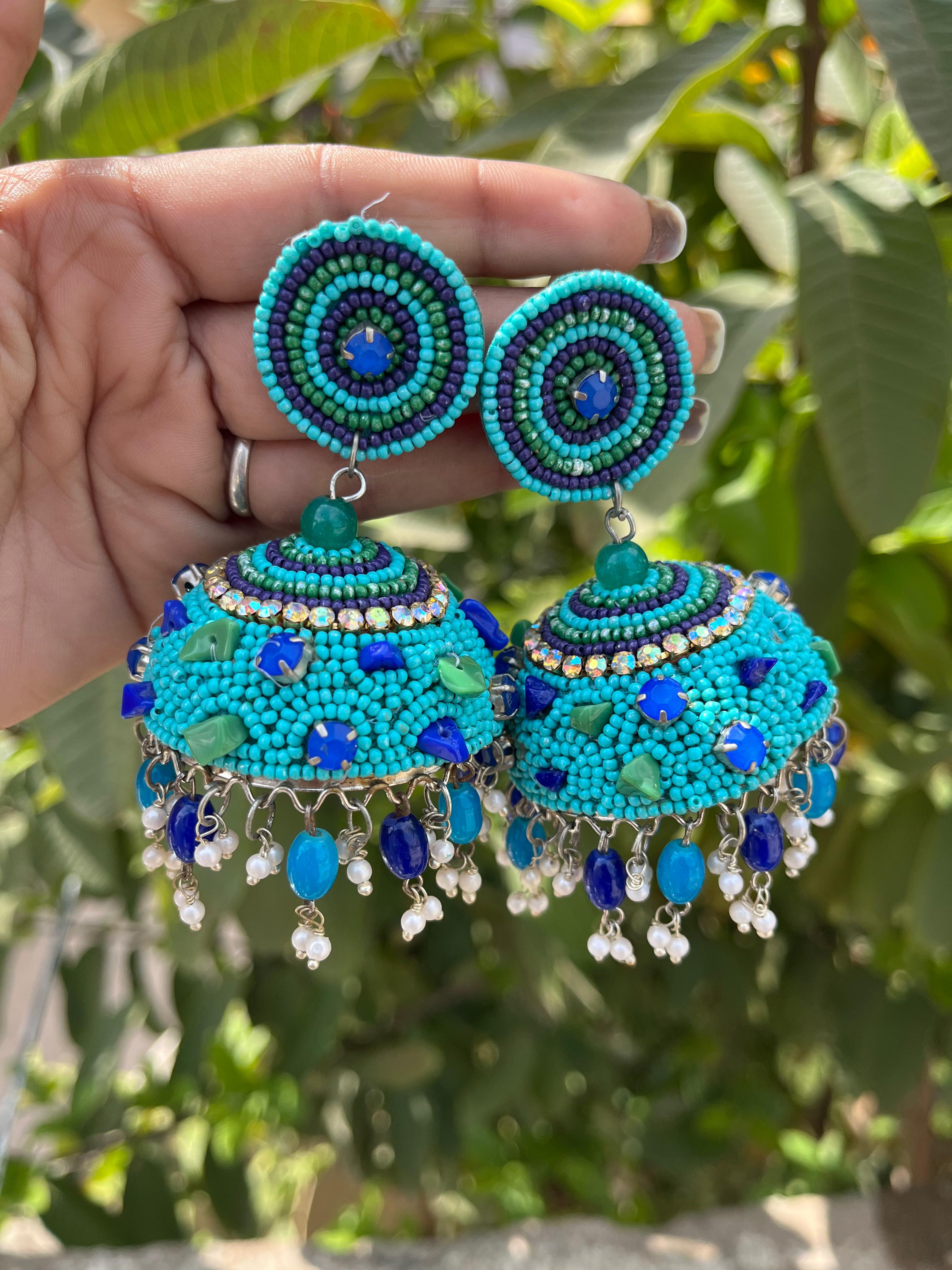 Big beaded jhumki