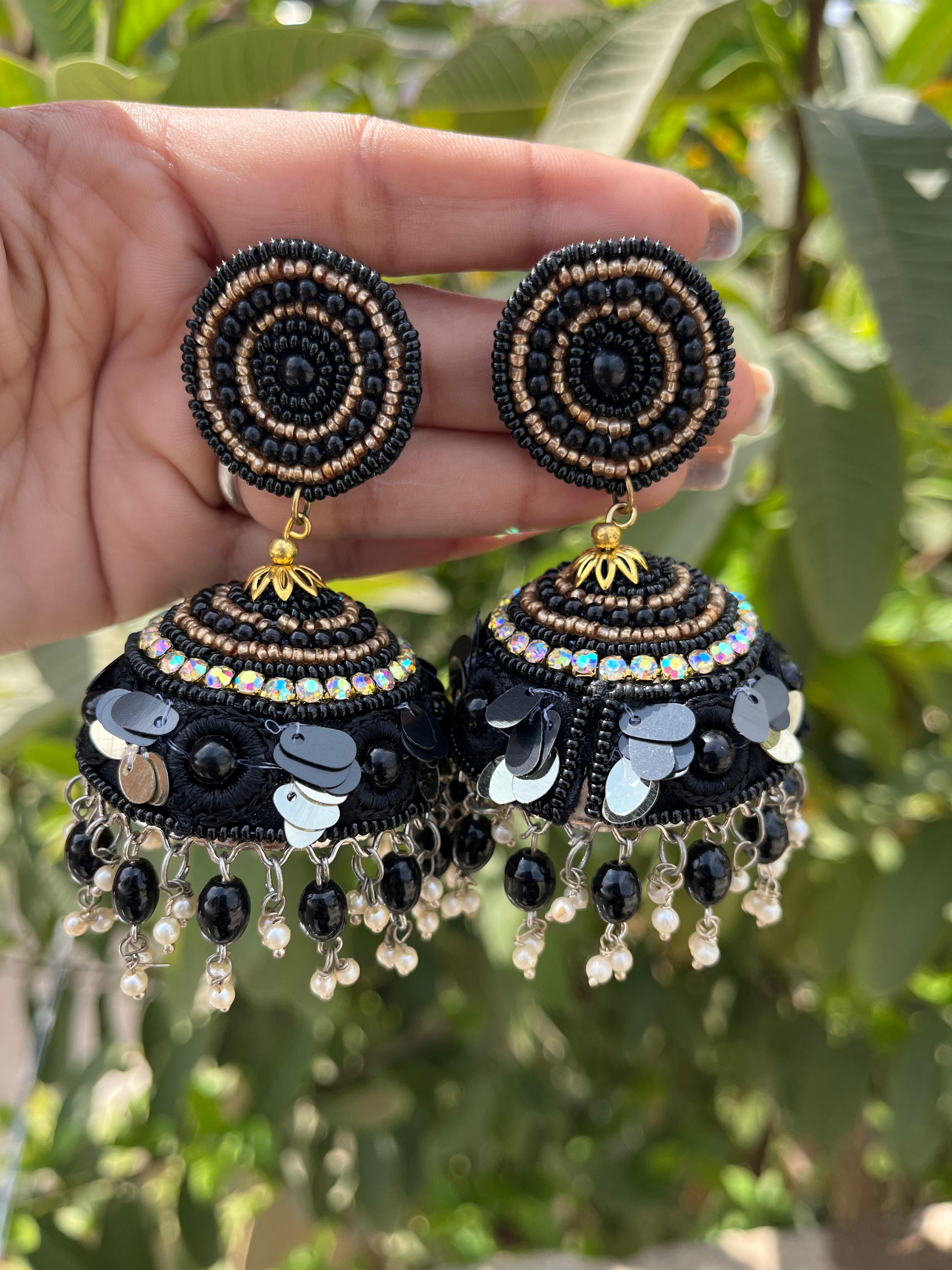 Big beaded jhumki
