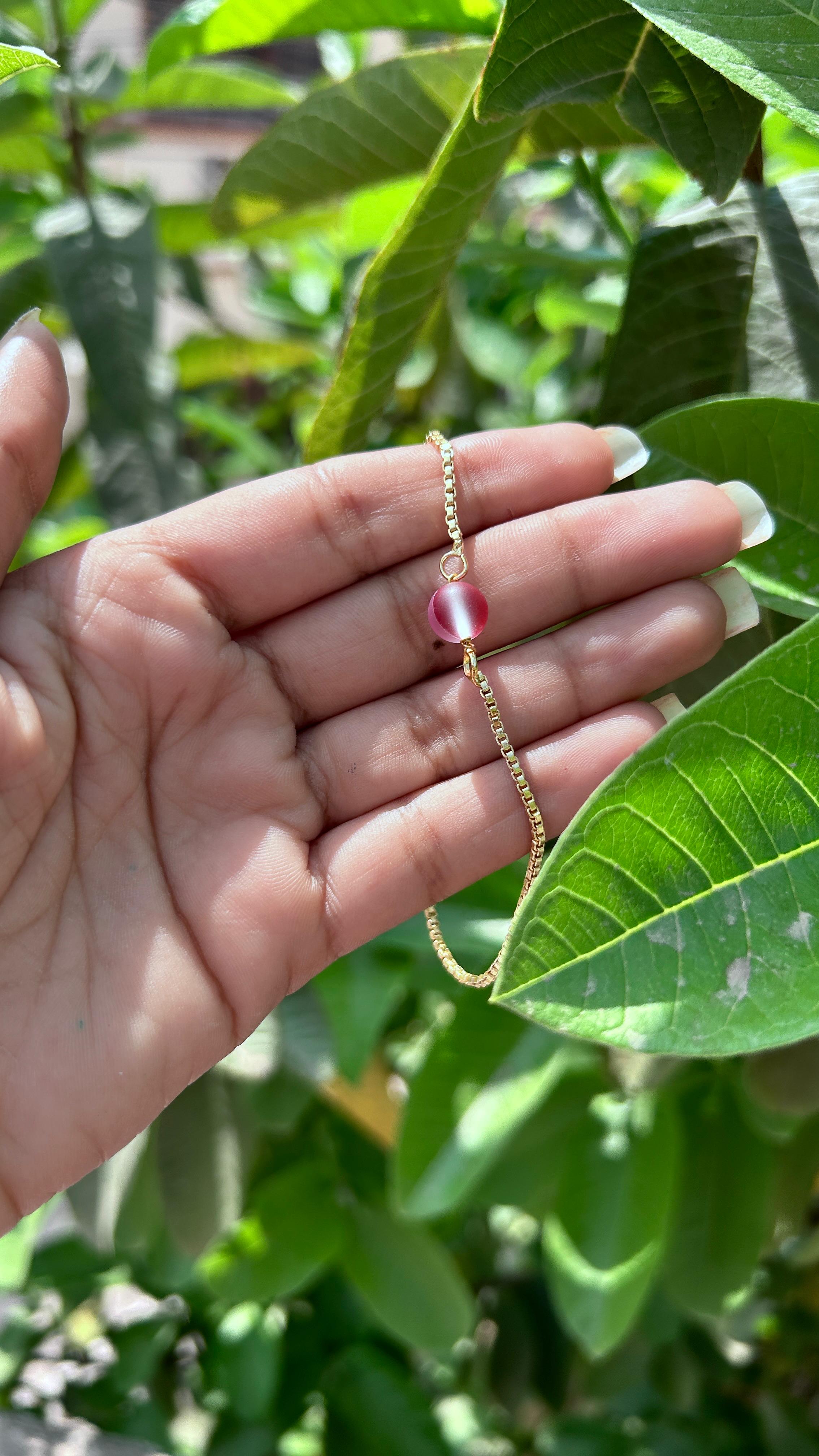 red aura quartz bracelet