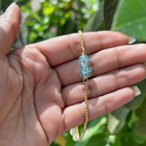 Aura quartz bracelet light blue