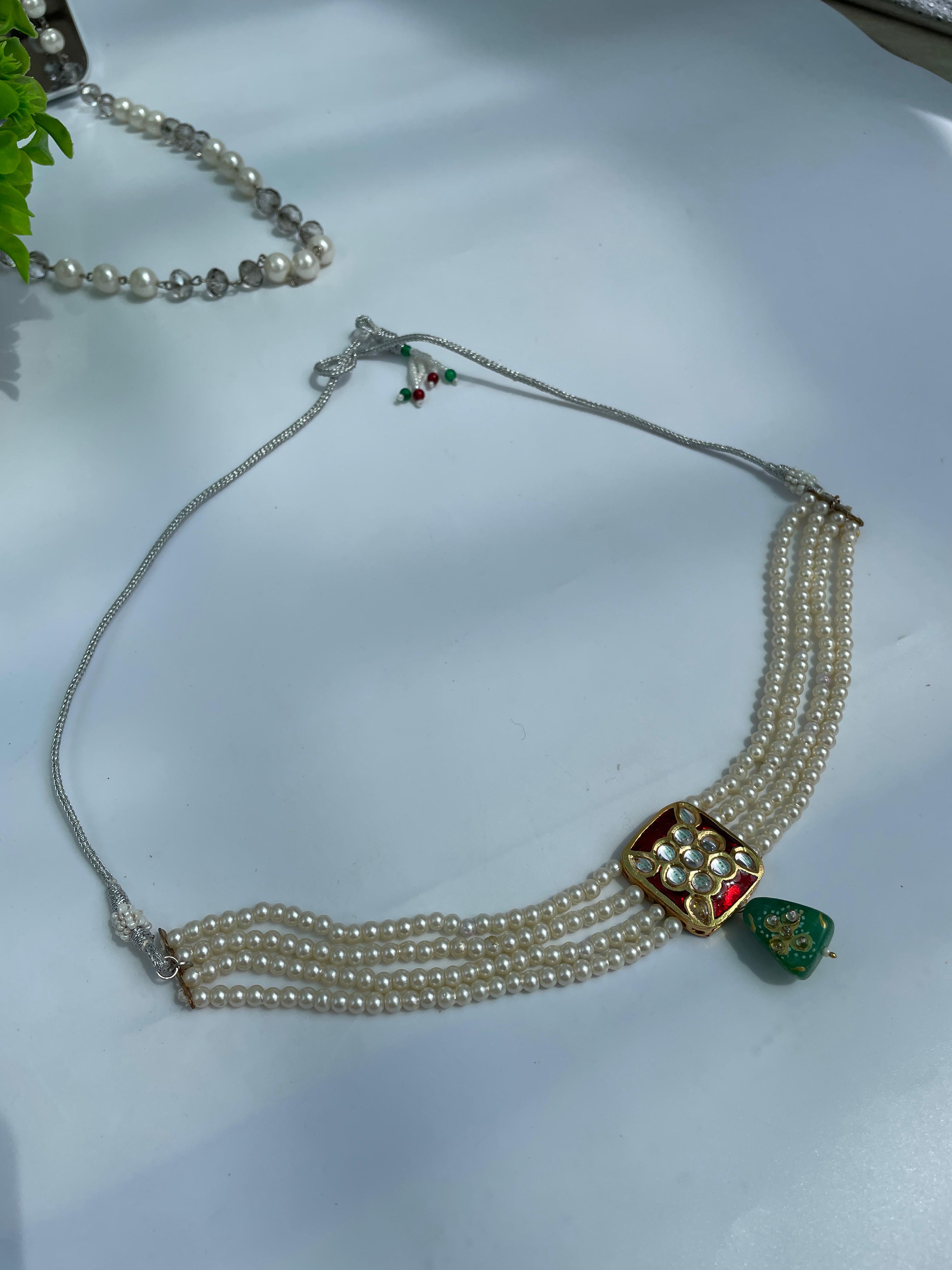 NAVYA MEROON MEENA CHOKER