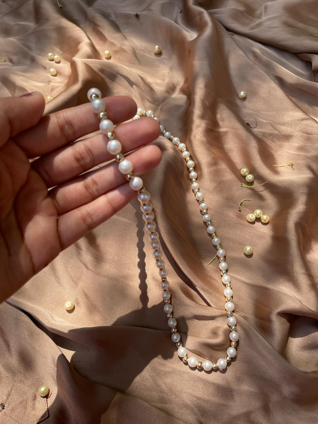 PEARL AND GOLD MATAR MALA/NECKLACE
