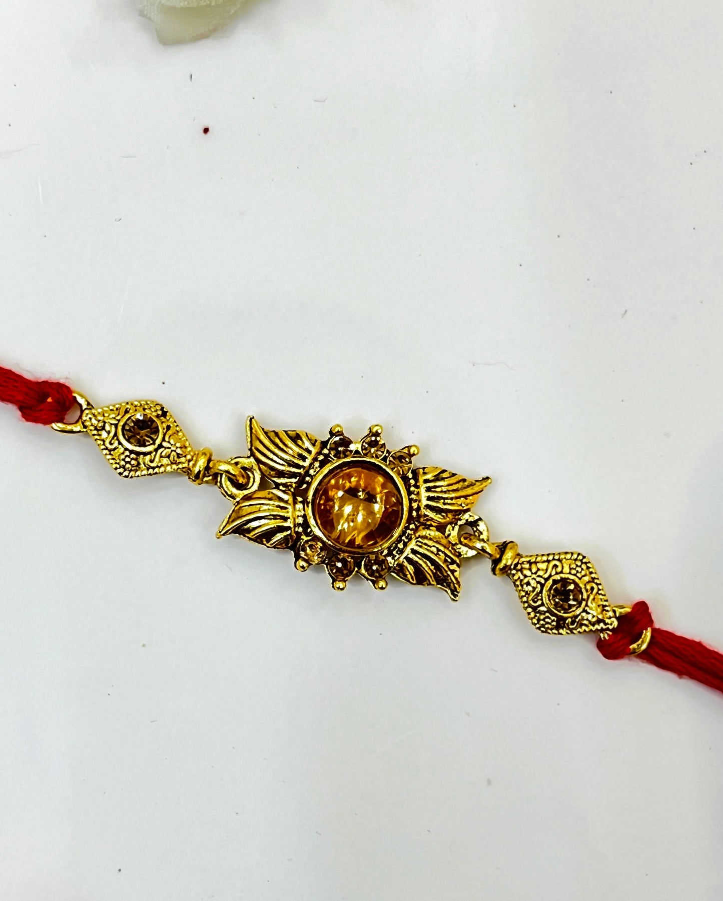 SUN MATT GOLD KUNDAN RAKHI