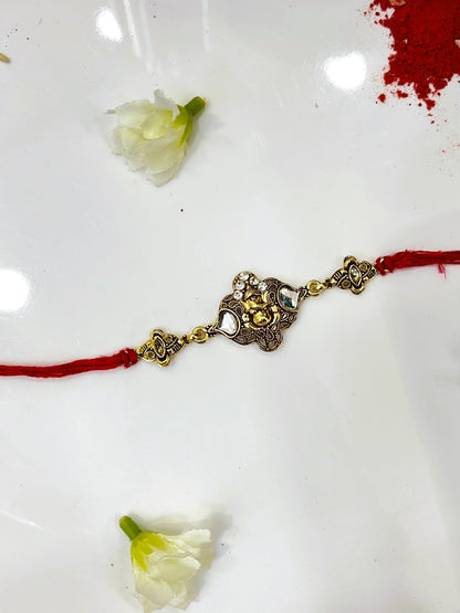 GANESH JI GOLD RAKHI