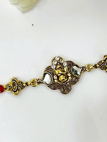 GANESH JI GOLD RAKHI