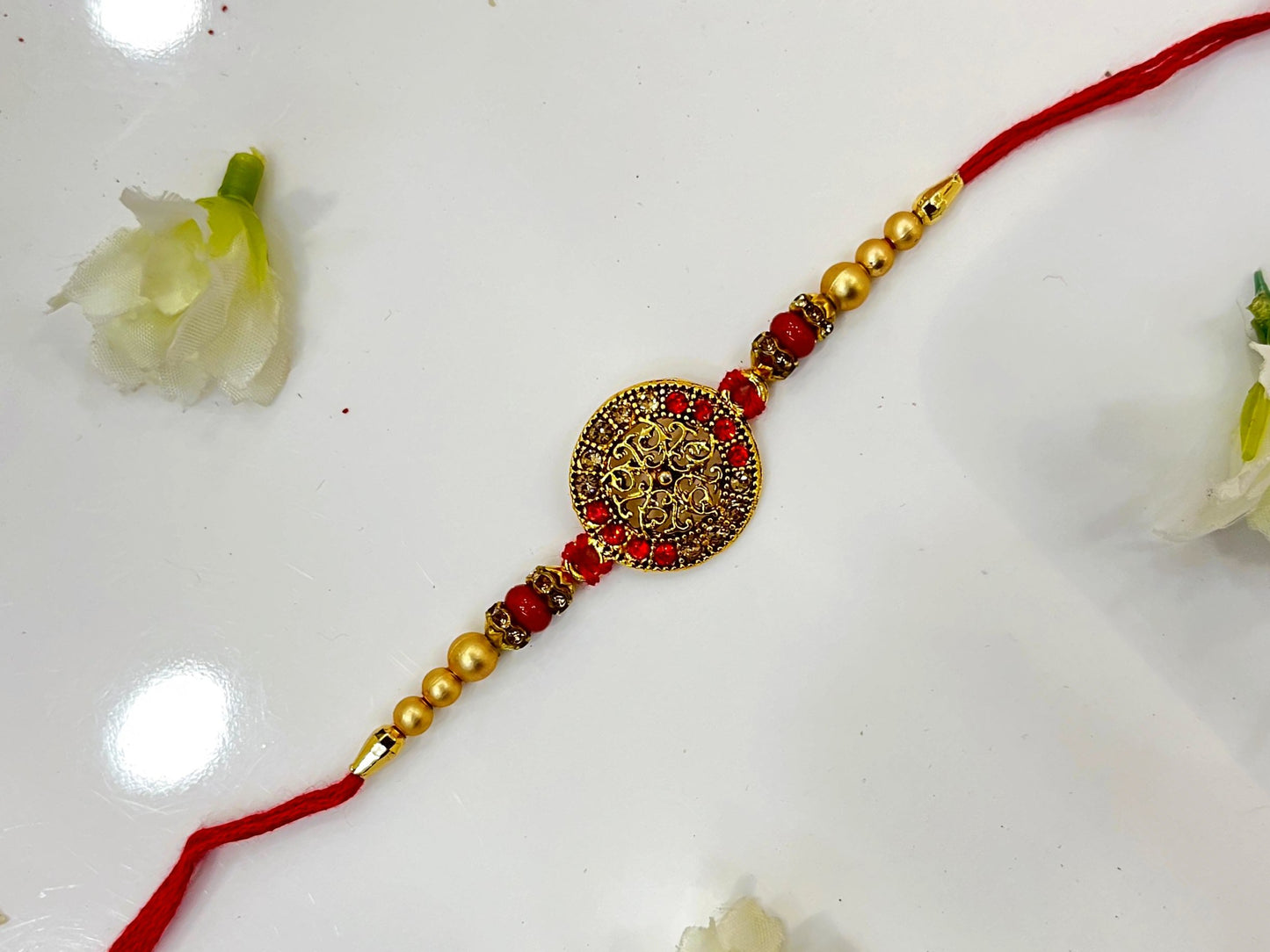 COPPER RAD STONE RAKHI