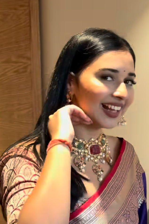 Tanya Mittal Jewellery Bridal Kundan Choker Set with Ruby & Emerald Stones – Heavy Wedding Necklace with Earrings