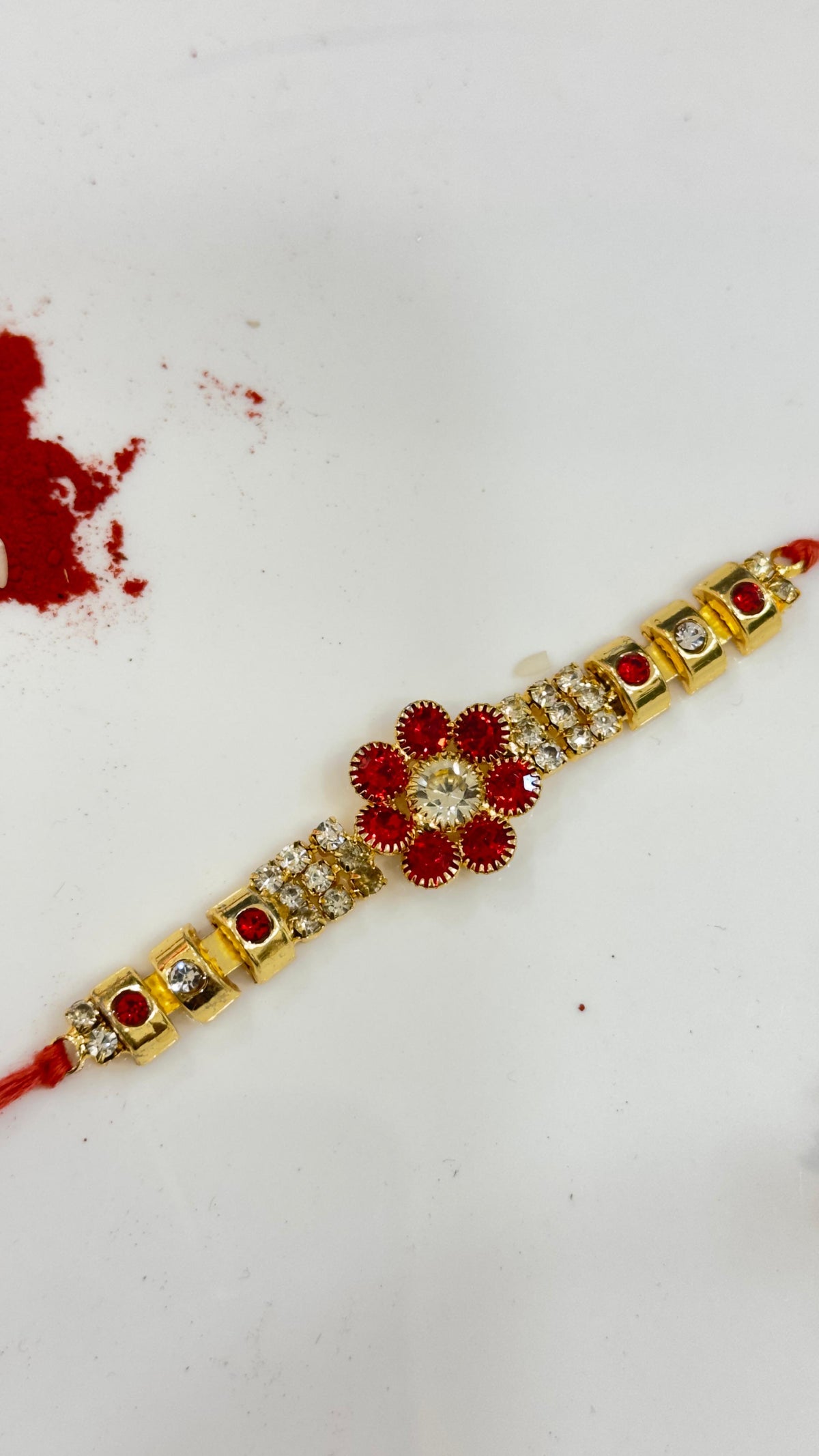 Red  Zircon Flower bracelet