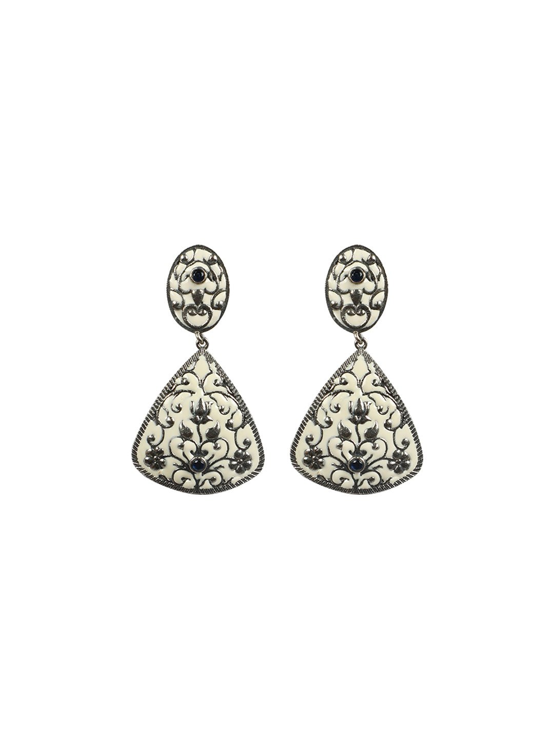 ACHIRA OXIDISED MEENA EARRINGS - KAVIPUSHP