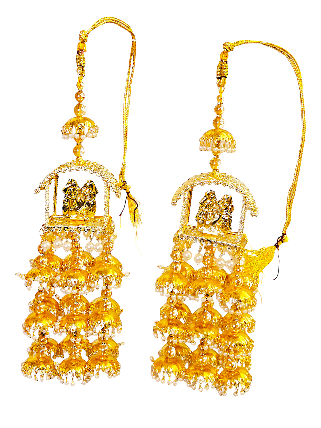 White Pearl Butterfly Kaleere Set by Kavipushp