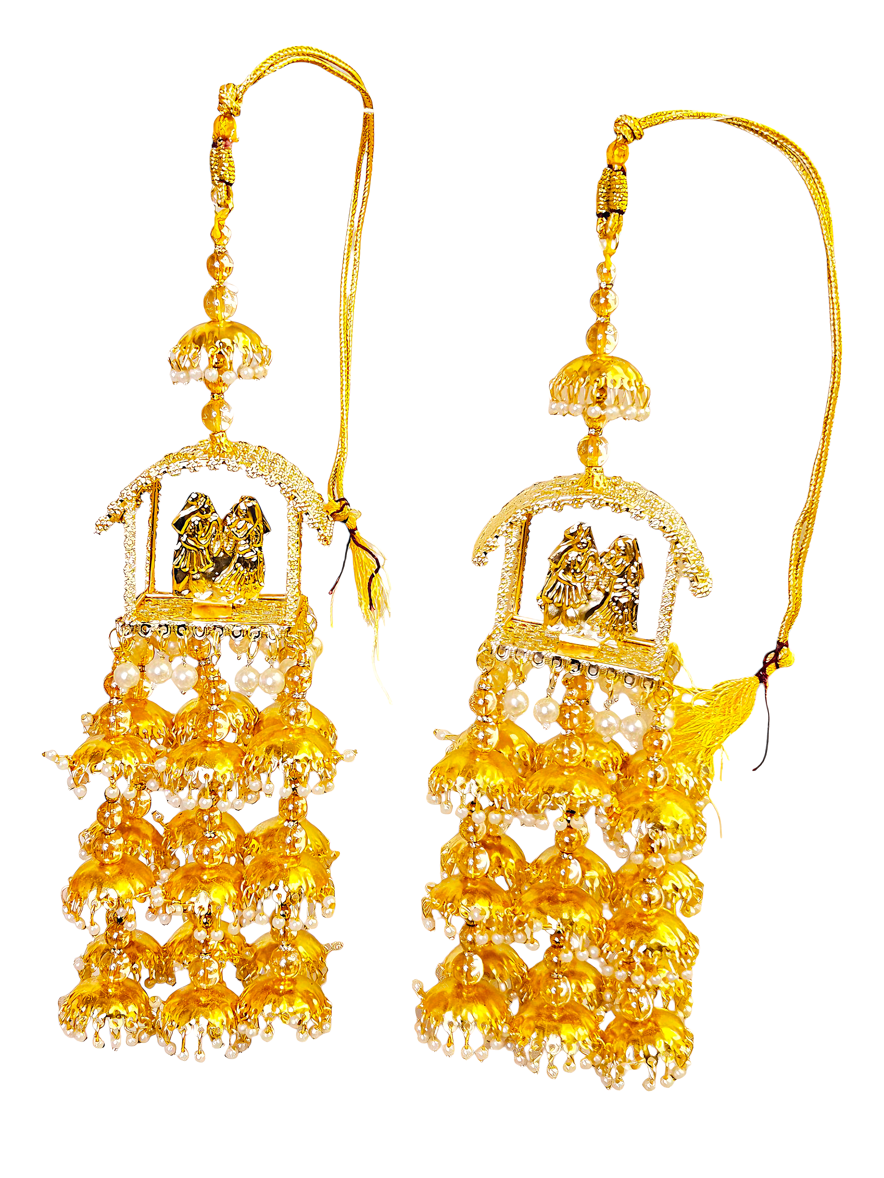 White Pearl Butterfly Kaleere Set by Kavipushp