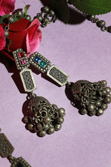 SANAZ OXIDISED NECKLACE SET