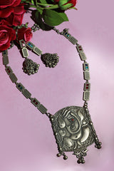 SANAZ OXIDISED NECKLACE SET
