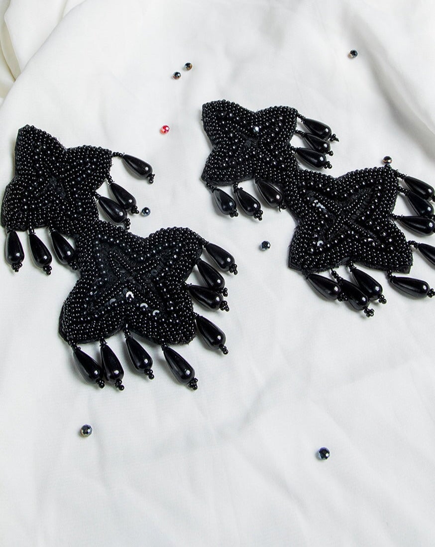 MULTICOLOR BEAD EARRING Kavipushp BLACK 
